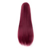 Mapofbeauty 40 100Cm Long Straight Cosplay Costume Wig Dark Red