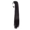 Mapofbeauty 40 Inch Oblique Bangs Anime Long Straight Wig Black