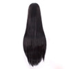 Mapofbeauty 40 Inch Oblique Bangs Anime Long Straight Wig Black
