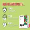 Zest Energy Green Tea Pomegranate Mojito High Caffeine Tea Bags For Focus And Morning Energy Natural Caffeinated Tea With 135Mg Caffeine