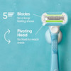 Gillette Venus Extra Smooth Womens Razor Blade Refills 6 Count Designed For A Close Smooth Shave