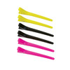 Colortrak Duckbill Clips 6 Count Pink Black Yellow