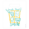 Practicon Brush Floss Smile 7 3 Per 4 X 9 Dental Bag Dental Hygiene Patient Care Goodie Bag Dentist Office Plastic Gift Bags 100 Pack