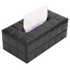 Kingfom Rectangular Tissue Box Cover Imitation Suede Pu Leather Tissue Box Holder Facial Napkin Paper Dispenser For Home Office Car