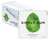 Simply Plastic Free Natural Chewing Gum Peppermint 6 Pack 15 Pieces Each