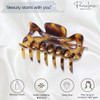 Parcelona French Classic 3 Savana Covered Spring Jaw Hair Claw For Women