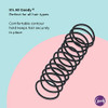 Goody Ouchless Hair Elastics No Pull No Breakage Tangle Free Hold For Thick Curly Coily And Textured Hair 70 Count Black Long Lasting