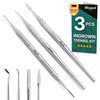 Blizzard Premium Blacks File Pedicure Set 3 Piece Ingrown Toenail Kit Toenail Cleaner Probe And Nail Lifter Stainless Steel Podiatry Tools