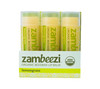 Zambeezi Organic Fair Trade Beeswax Lip Balm Lemongrass 3 Pack Ethically Sourced
