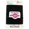 Scunci No Damage Comfortable Black Hair Ties Flat Design All Day Hold 14 Pieces Per Pack 3 Packs