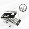 Blax Black Hair Elastics Seamless Snag Free Hair Ties 4Mm 8 Count 2Pk