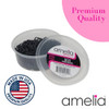 Amelia Beauty 500 Count Small Rubber Bands For Hair Half Black Made In Usa Recloseable Container Mini Hair Elastics For Braids Ponytails