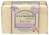 A La Maison Rose Lilac Bar Soap Triple French Milled Natural Moisturizing Hand Soap Bar 1 Bar Of Soap 8.8 Oz