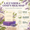 Lavender And Goat Milk Soap With Organic Shea Butter And Lavender Oil. 4.5 Oz