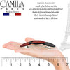 Camila Paris Cp2254 French Hair Barrette Clip For Girls Handmade Metal Automatic Clasp Strong Hold Grip Hair Clips For Women No Slip And