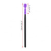 G2Plus 50Pcs Silicone Eyelash Brushes Purple Disposable Mascara Wands Adjustable Ball Shape Eyelash Spoolies Eyebrow Brushes For Eyelash