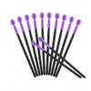 G2Plus 50Pcs Silicone Eyelash Brushes Purple Disposable Mascara Wands Adjustable Ball Shape Eyelash Spoolies Eyebrow Brushes For Eyelash