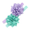 My Lello Baby Petal Flower Headbands Mixed Colors 2 Pack Light Lavender Aqua