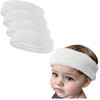 Couver Baby Infant White Terry Solid Color Headband 4 Pieces