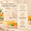 Calendula And Aloe Vera Soap Sensitive Skin Face And Body Wash Bar. 4.5 Oz