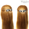 French Amie Volume White Tokyo 3.75 Medium Curved Hair Clip Barrette Women