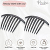 Parcelona French Twist 7 Teeth Large Black Side Hair Comb Made In France