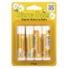 Sierra Bees Organic Lip Balms Honey 4 Pack 0.15 Oz 4.25 G Each