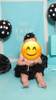 Lddcx Lovely Rhinestone Unusual Angel Girls Baby Pearl Flowers Hairband Headbands Black