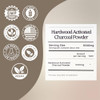 Zen Principle Hardwood Activated Charcoal Powder 100 Percent From Usa Trees. All Natural.