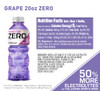 Powerade Zero Sugar Sports Drink Grape Electrolytes 20 Oz 8 Pk
