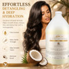 Dominican Magic Detangler Shampoo Coconut Infused 1 Gallon Hydrating And Smoothing Shampoo For Dry Frizzy And Curly Hair Deep Nourishment