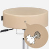 Master Massage Glider Ergonomic Round Swivel Adjustable Rolling Hydraulic Stool Barber Dental Chair In Cream For Therapist Clinic Tattoo