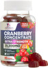 Cranberry Gummies 50:1 Cranberry Extract - Urinary Tract Support Made with 25,000mg, Helps Cleanse & Protect, Cran Berry Gummy Supplement + Vitamin C