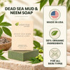 Dead Sea Mud And Neem Soap Handmade Cold Process Soap Usa Made. 4.5 Oz