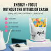 Zest Energy Black Tea Blue Lady Loose Leaf Blend High Caffeine Passion Fruit Caffeinated Coffee Alternative Substitute Natural Non Gmo And