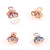 Ruihfas Mini Rhinestone Hair Claw Clips For Women Girls Hair Accessories Crystal Floral Jaw Claw Hair Clip Hairpins 4 Count