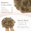 Feshfen Messy Bun Hair Piece Wavy Synthetic Chignon Scrunchies For Instant Volume Elastic Ponytail Bun Hair Extensions Thick Hairpieces For