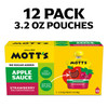 Mott S No Sugar Added Strawberry Applesauce 3.2 Oz Clear Pouches 12 Count