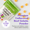 Nunaturals Unflavored Beef Gelatin Powder Grass Fed Pasture Raised 1 Lb
