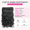 Reecho 16 1 Pack 3 Per 4 Full Head Curly Wavy Clips In On Synthetic Hair Extensions He008 Hairpieces For Women 5 Clips 3.9 Oz Per Piece