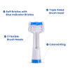Triple Bristle Replacement Brush Head Refills Innovative 3 Head Design Compatible With Triple Bristle Brand Sonic Toothbrush Color Changing