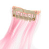 Swacc 12 Pcs Curly Wavy One Color Party Highlights Clip On In Hair Extensions For Women Colored Hair Streak Synthetic Hairpieces Pink