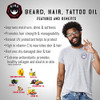 Gibs Grooming Alpha Male Beard Hair And Tattoo Oil 1 Fl Oz Collectible Glass Skull Bottle Softens And Strengthens Skin Moisturizer Vitamin C