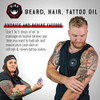 Gibs Grooming Alpha Male Beard Hair And Tattoo Oil 1 Fl Oz Collectible Glass Skull Bottle Softens And Strengthens Skin Moisturizer Vitamin C