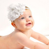 My Lello Headband Shabby Fabric Flower Cluster Baby Infant Toddler Girl Stretchy Elastic Black