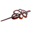 Parcelona French Wide Flower Tortoise Shell Brown Ponytail Bun Holder