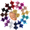 15Pcs Baby Girls Headbands 4Inches Big Boutique Sequin Hair Bows Headband