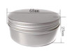 Ericotry 12Pcs 60Ml Silver Aluminum Tins Screw Top Round Containers