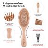Vklw Wooden Hair Brush And Comb One Piece Design Reduce Frizz And Static Massage Scalp Detangling Paddle Hairbrush For Women Girls Kids
