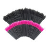 200 Pcs Disposable Eyelash Brush Mascara Wands Spoolies For Eye Lash Extension Eyebrow And Makeup Black And Rose Red